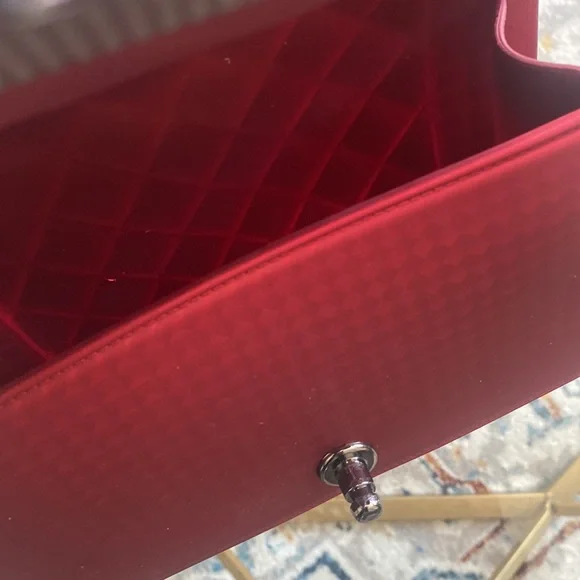 Red velvet medium handbag - Picture 5 of 6